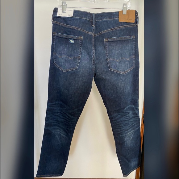 Distressed Dark Wash Airflex + Athletic Fit Jean - Picture 2 of 4